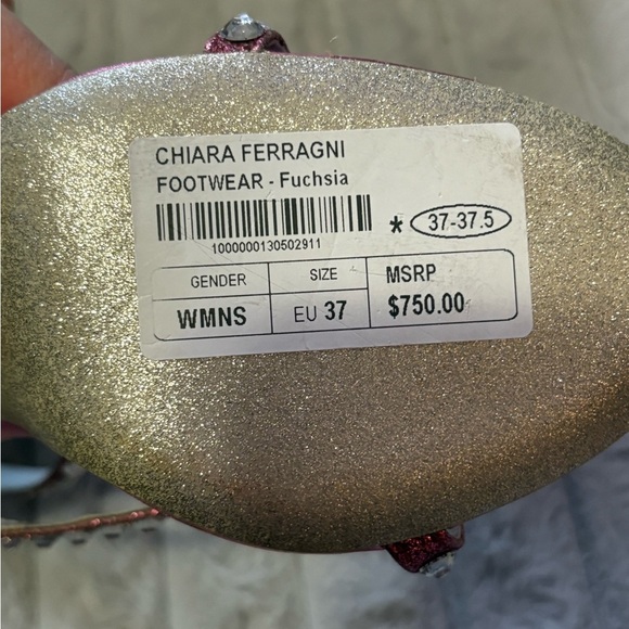 Brand new Chiara Ferragni Pink Embellished Women's Heels size 37 - Picture 3 of 5